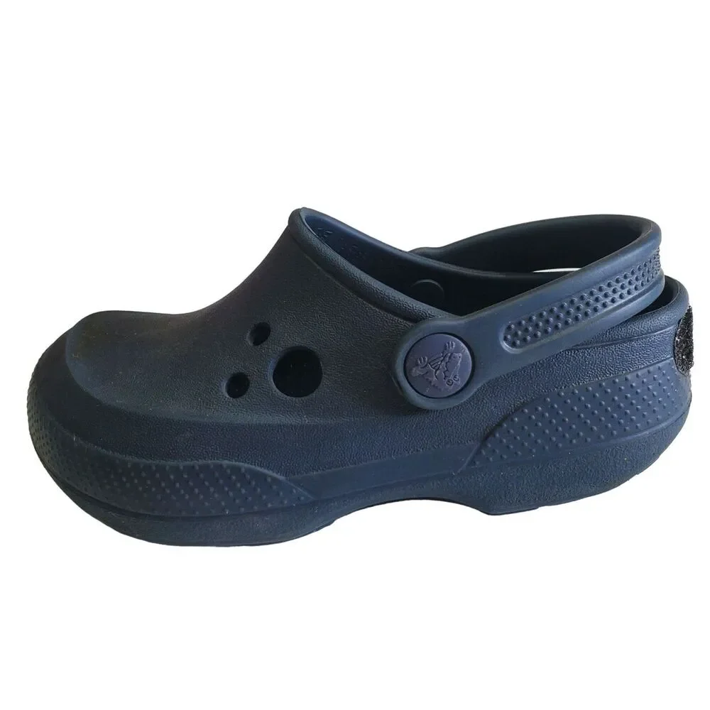 Crocs Classic Clogs Child Toddlers 10-11 Navy Blue Slip On Beach Pool Play